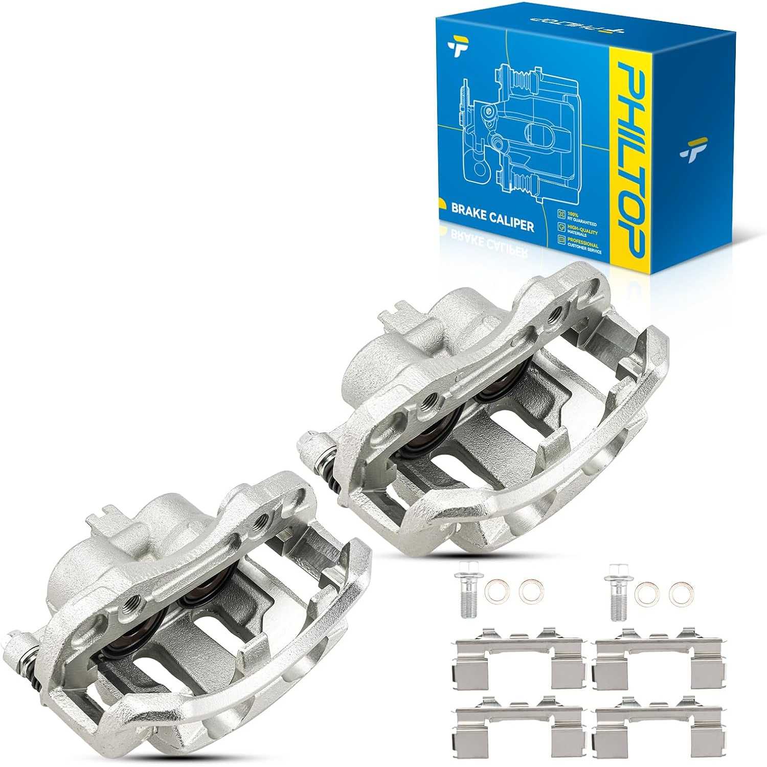 1999-2002 Nissan Frontier 3.3L V6 | 2 PC Front Brake Caliper w/Hanger | 19B1673A - PHILTOP
