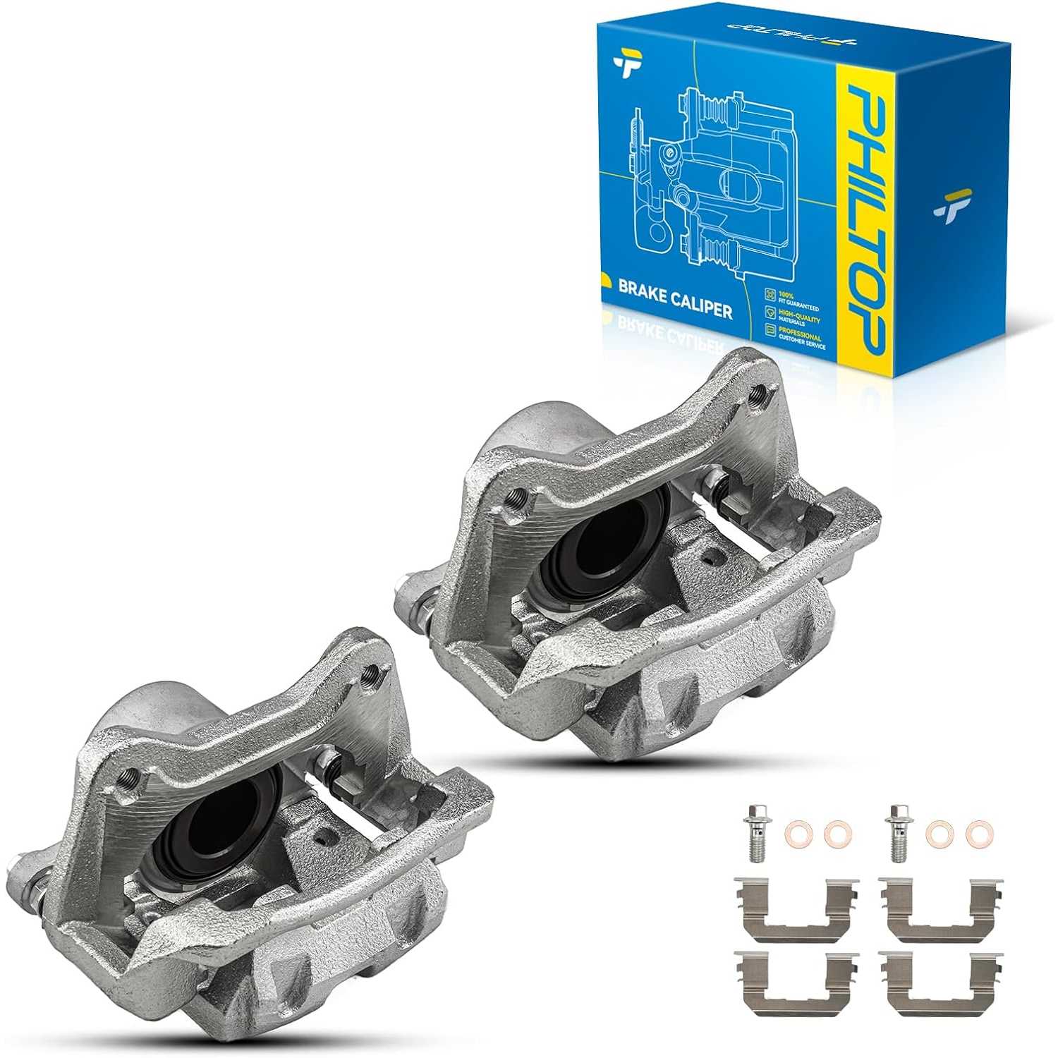 2011-2014 Hyundai Sonata 2.4L | 2 PC Front Brake Caliper w/Hanger | 19P6460 - PHILTOP