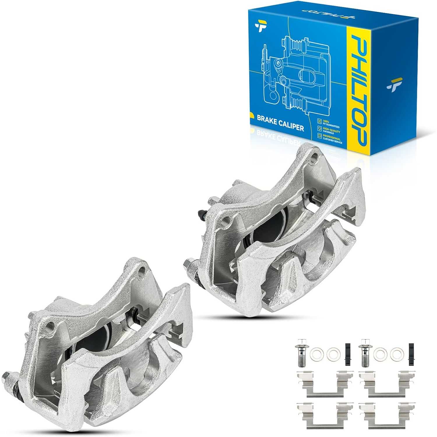 2011-2023 Mitsubishi Outlander Sport 2.0L/2.4L | 2 PC Front Brake Caliper w/Hanger | 18B5032B - PHILTOP