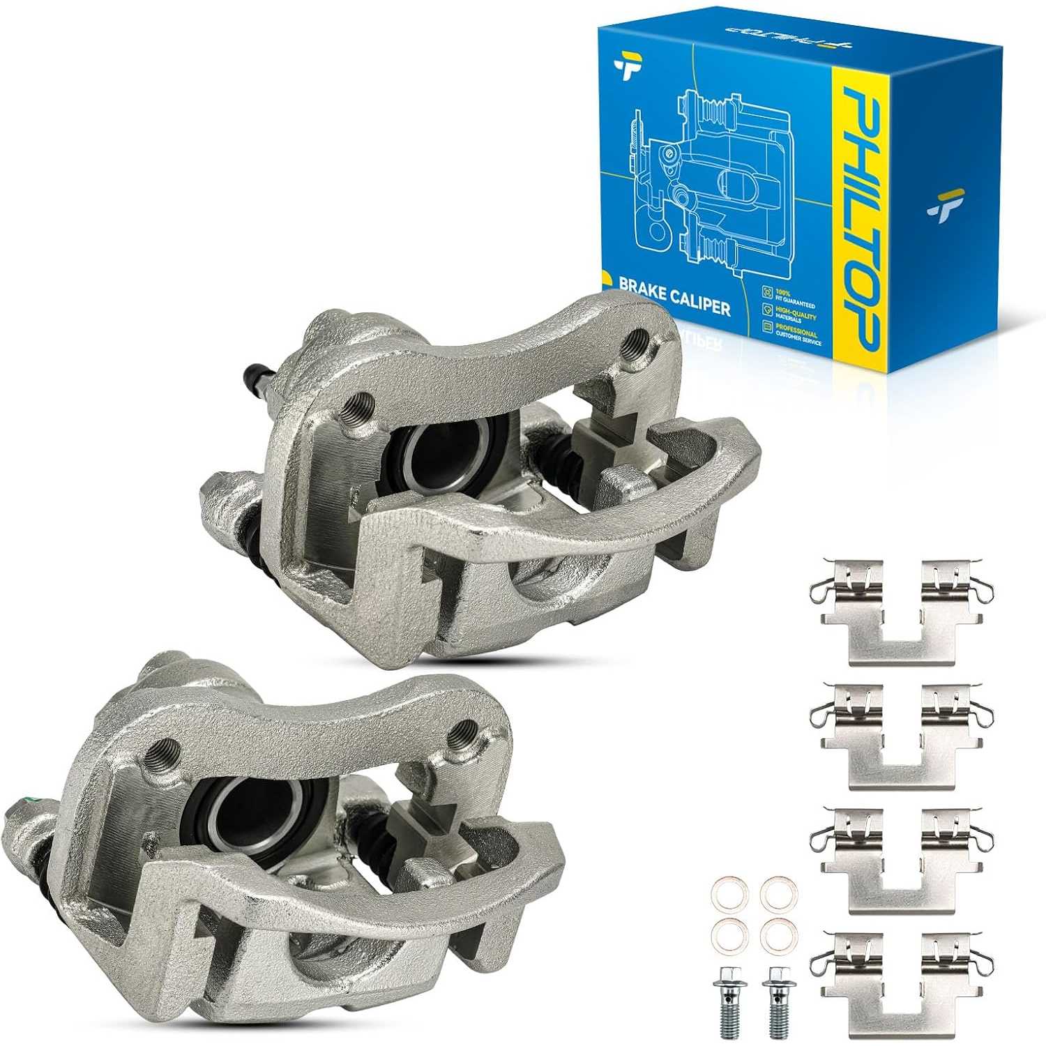 2004-2007 Toyota Highlander 2.4L/3.3L | 2 PC Rear Brake Caliper w/Hanger | 19B2905 - PHILTOP
