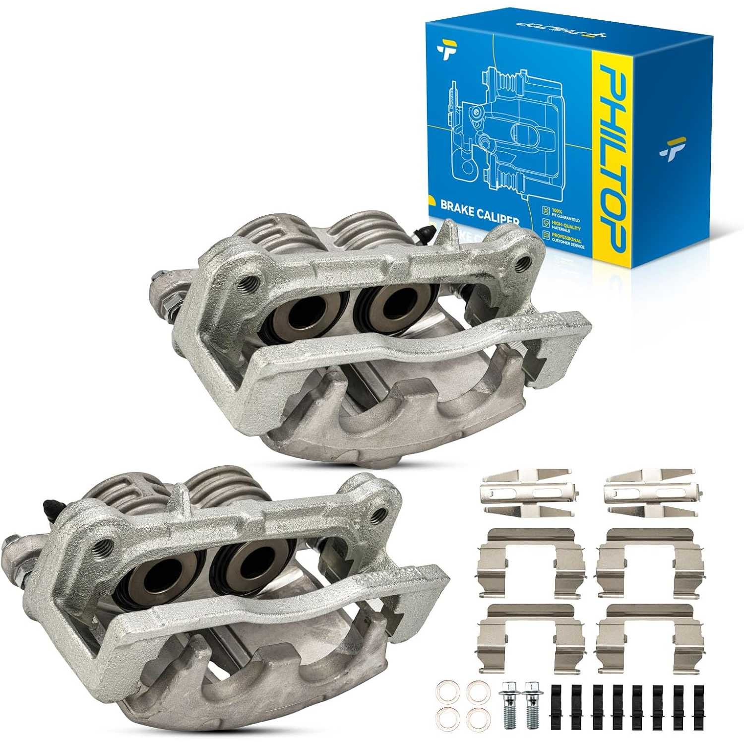2003-2005 Chevrolet SSR 5.3L V8/6.0L V8 | 2 PC Front Brake Caliper w/Hanger | 18B4799 - PHILTOP