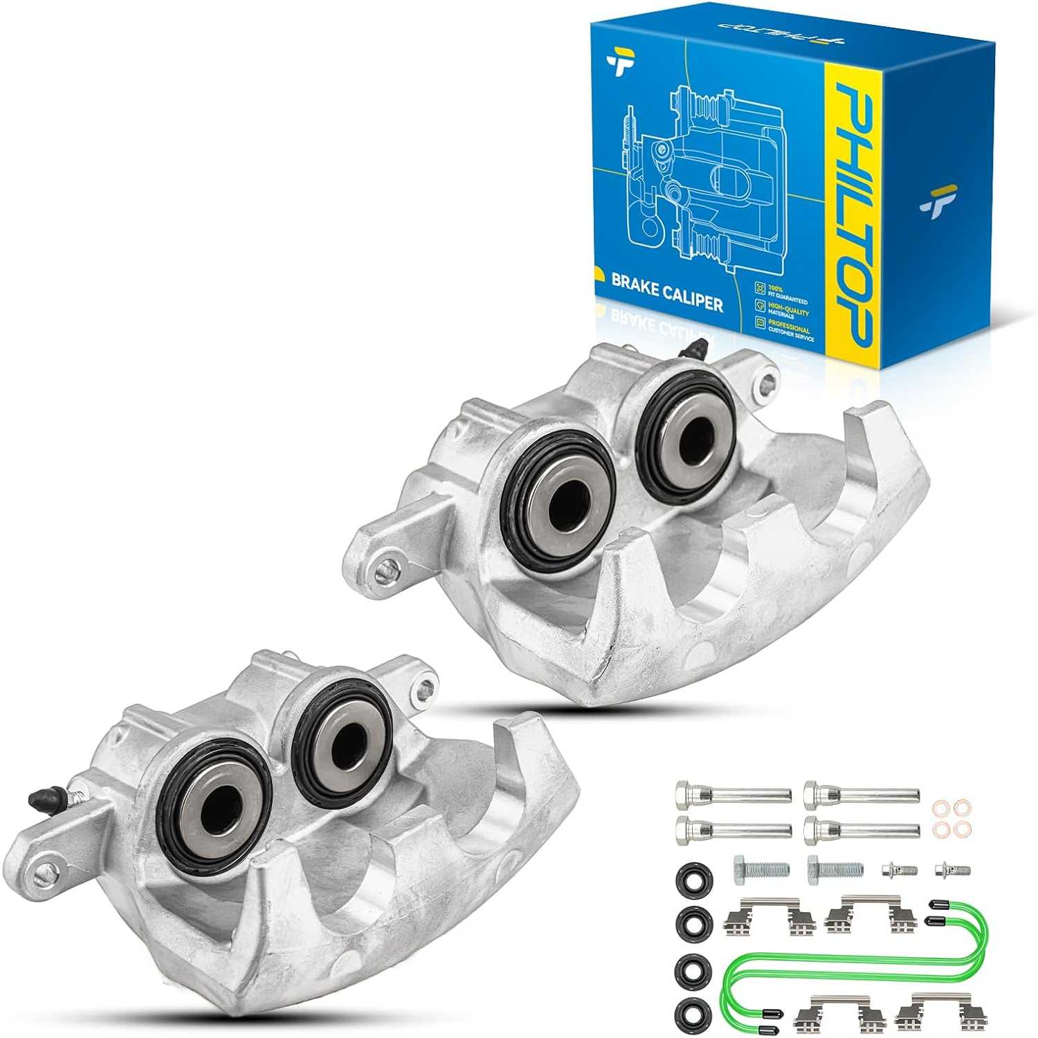 2006-2021 Dodge Charger 3.5L/5.7L/3.6L | 2 PC Front Brake Caliper w/Hanger | 185017 - PHILTOP