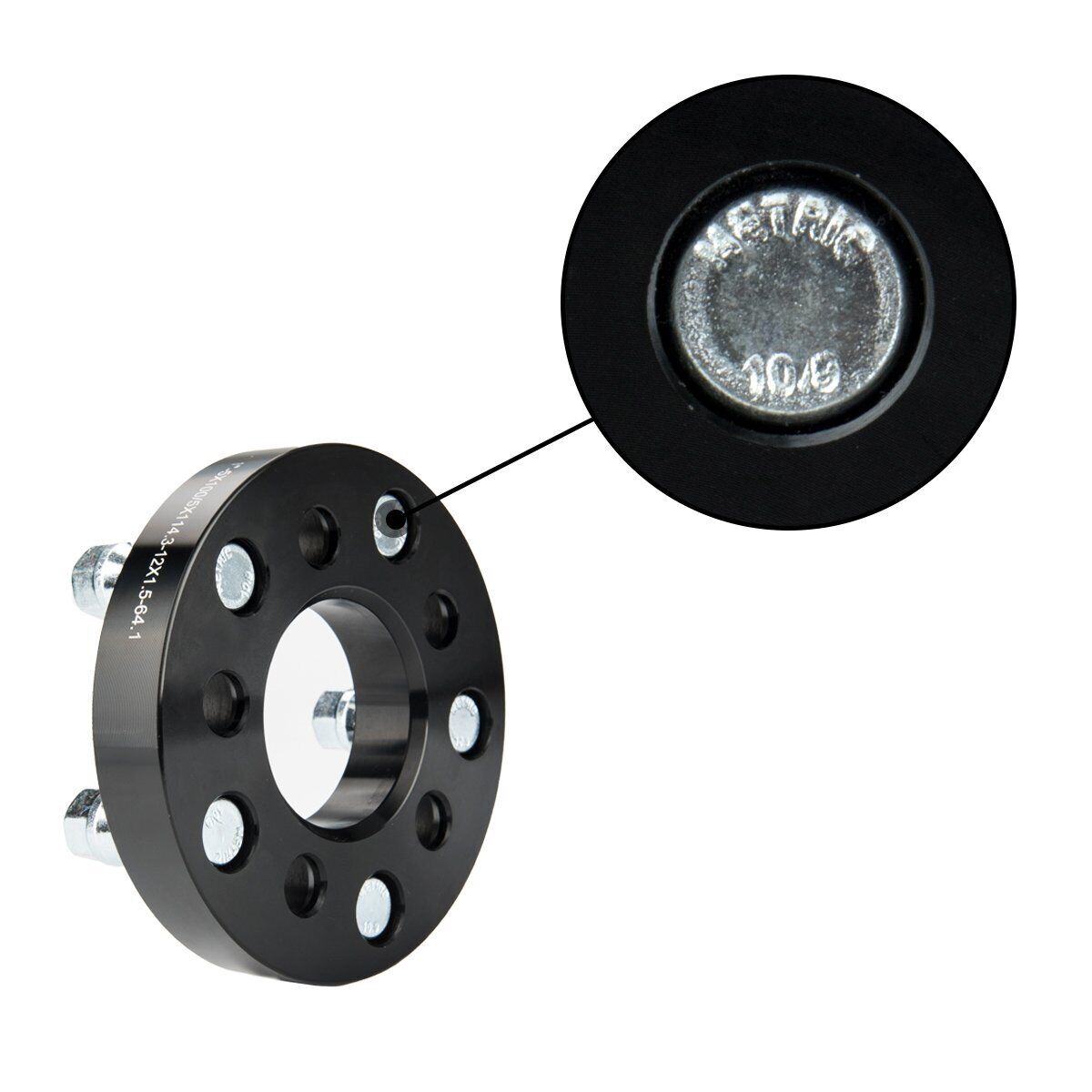 Suncent® 5x4" to 5x4.5" Wheel Adapters 1" 64.1mm M12x1.5 2Pcs 1