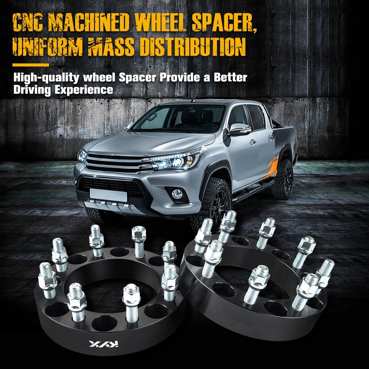 Suncent® 5x4" to 5x4.5" Wheel Adapters 1" 64.1mm M12x1.5 2Pcs 7