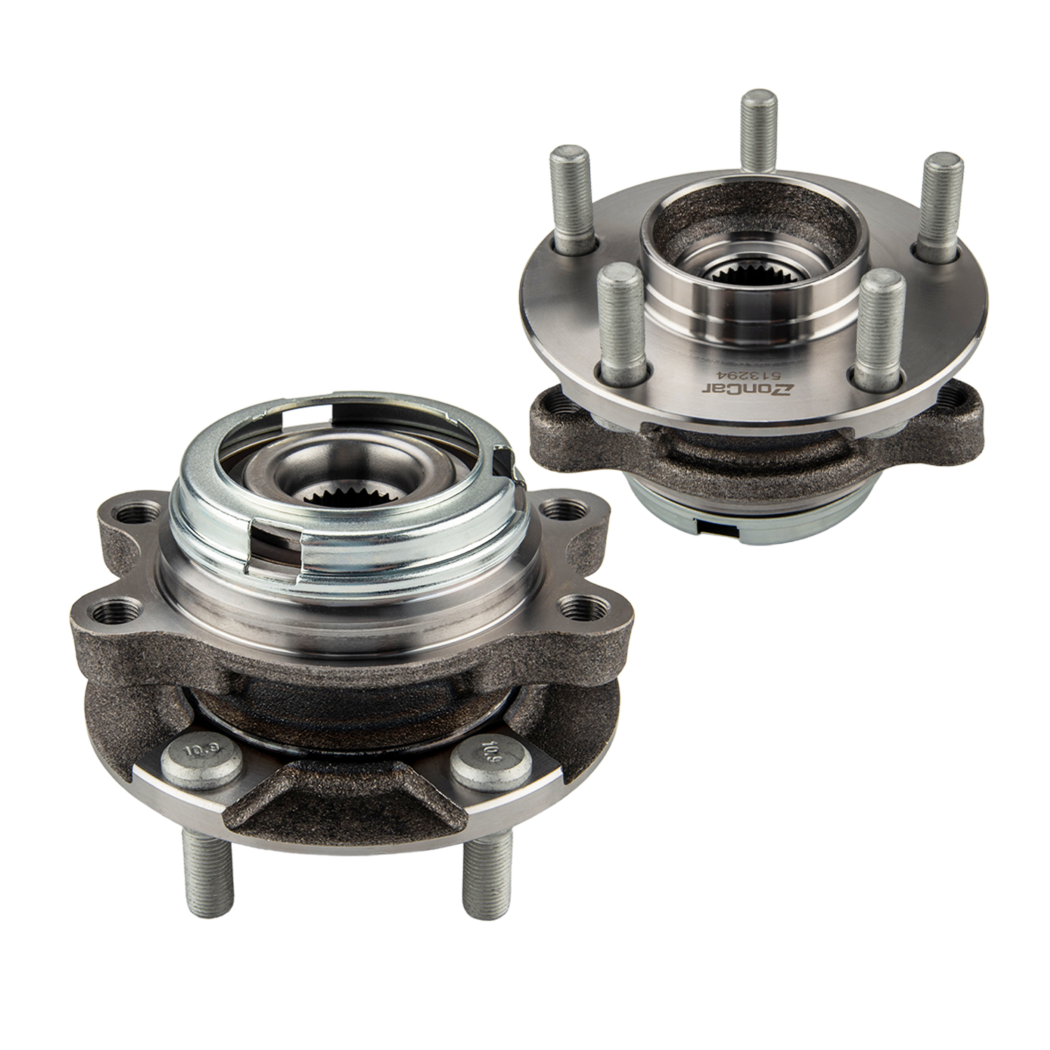 ZonCar® 512498 Front Wheel Bearing & Hub Assembly for 2013-2016 Ford Fusion 8