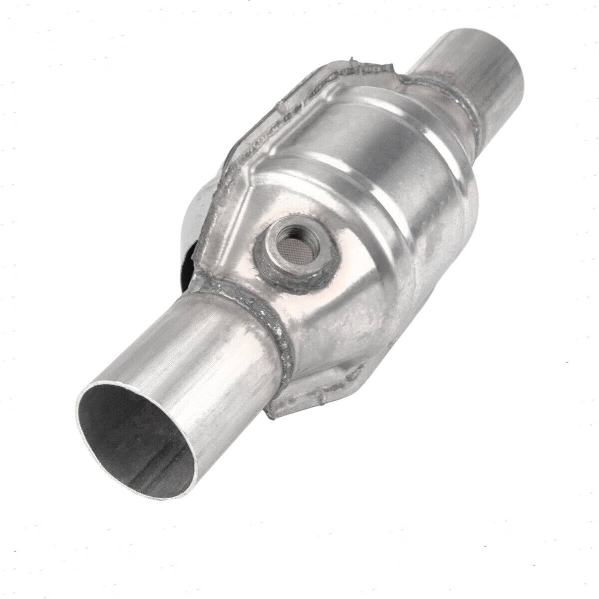 Suncent® 2.25" Universal EPA High Flow Performance With O2 Port Catalytic Converter 1Pc (EPA Compliant) 0