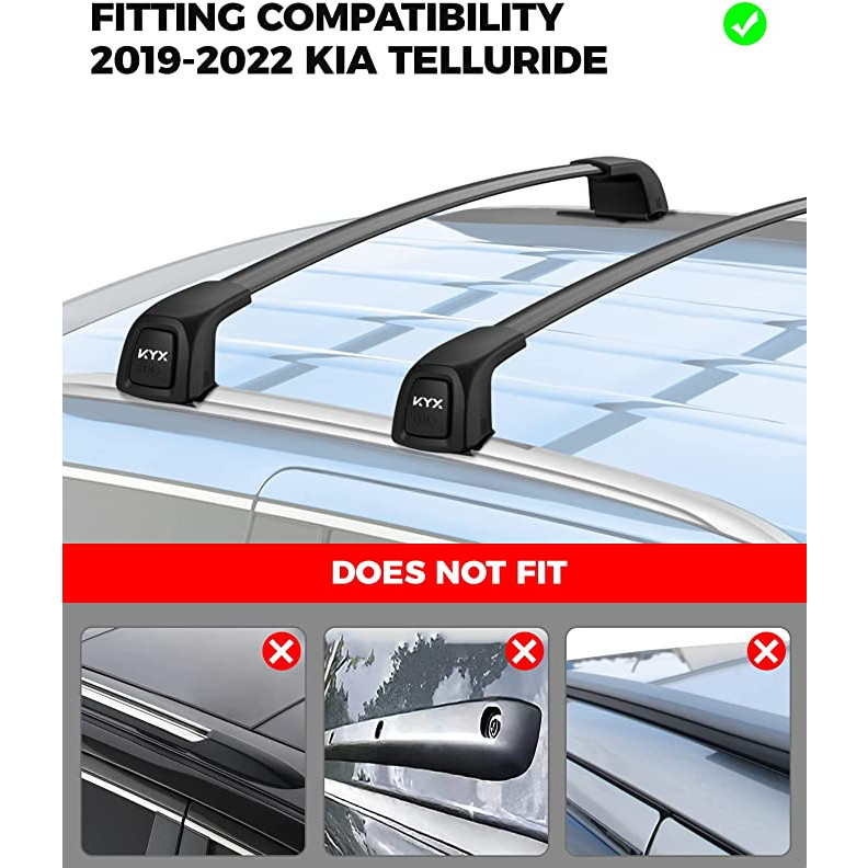 KYX® 2019-2022 Kia Telluride Roof Rack Cross Bars 1