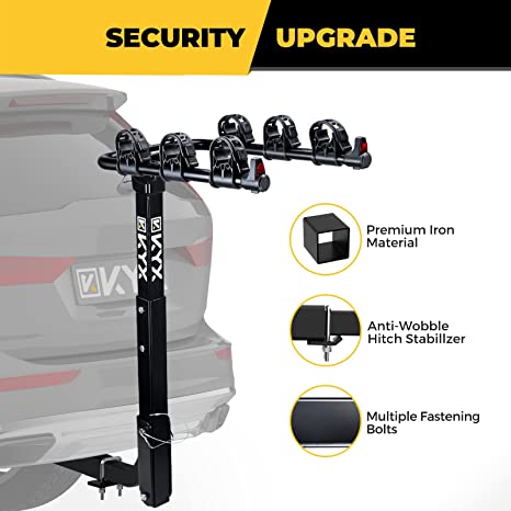 Suncent® 3 Bikes Fits 2" Receivers Hitch Mount Bike Racks Black 10