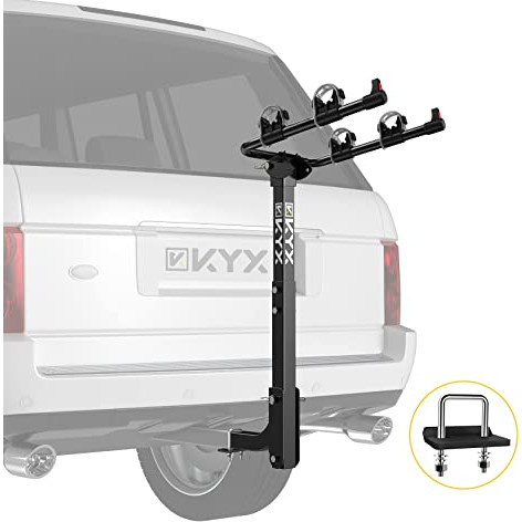 Suncent® 2-Bikes Rack Hitch Mount Carrier Fits 2" Receivers 143 lbs Capacity with Foldable Arms & Tilt-Away Modes for Car SUV Tr 1