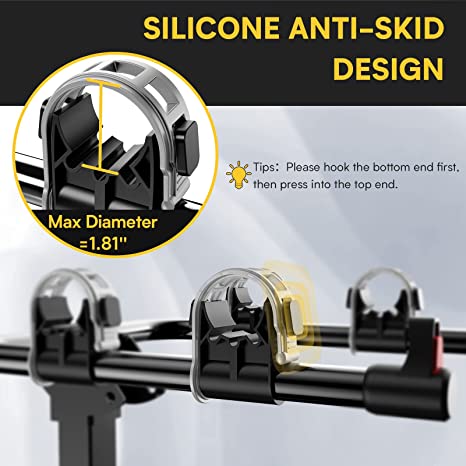Suncent® 2-Bikes Rack Hitch Mount Carrier Fits 2" Receivers 143 lbs Capacity with Foldable Arms & Tilt-Away Modes for Car SUV Tr 4