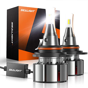 Best 9012 Headlight Bulbs - SEALIGHT L2 9012/HIR2 White LED Headlight Bulb 2 Pcs