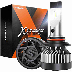  Best 9012 Headlight Bulbs - SEALIGHT X2 9012/HIR2 White LED Headlight Bulb 2 Pcs