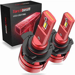 Best 9012 Headlight Bulbs - Torchbeam T2 9012/HIR2 White LED Headlight Bulb 2Pcs