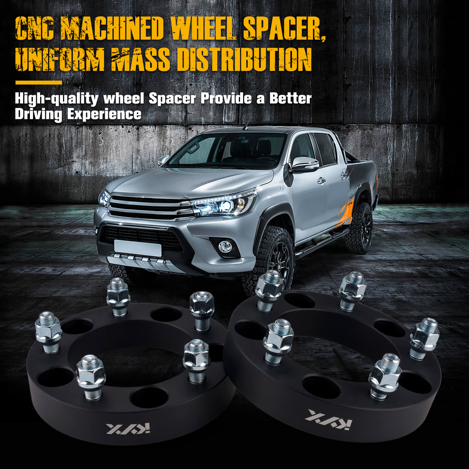 KAX® 1.25" 5x5.5" Wheel Spacers 108mm 1/2"x20 4PCS for 1972 Ford Bronco 11