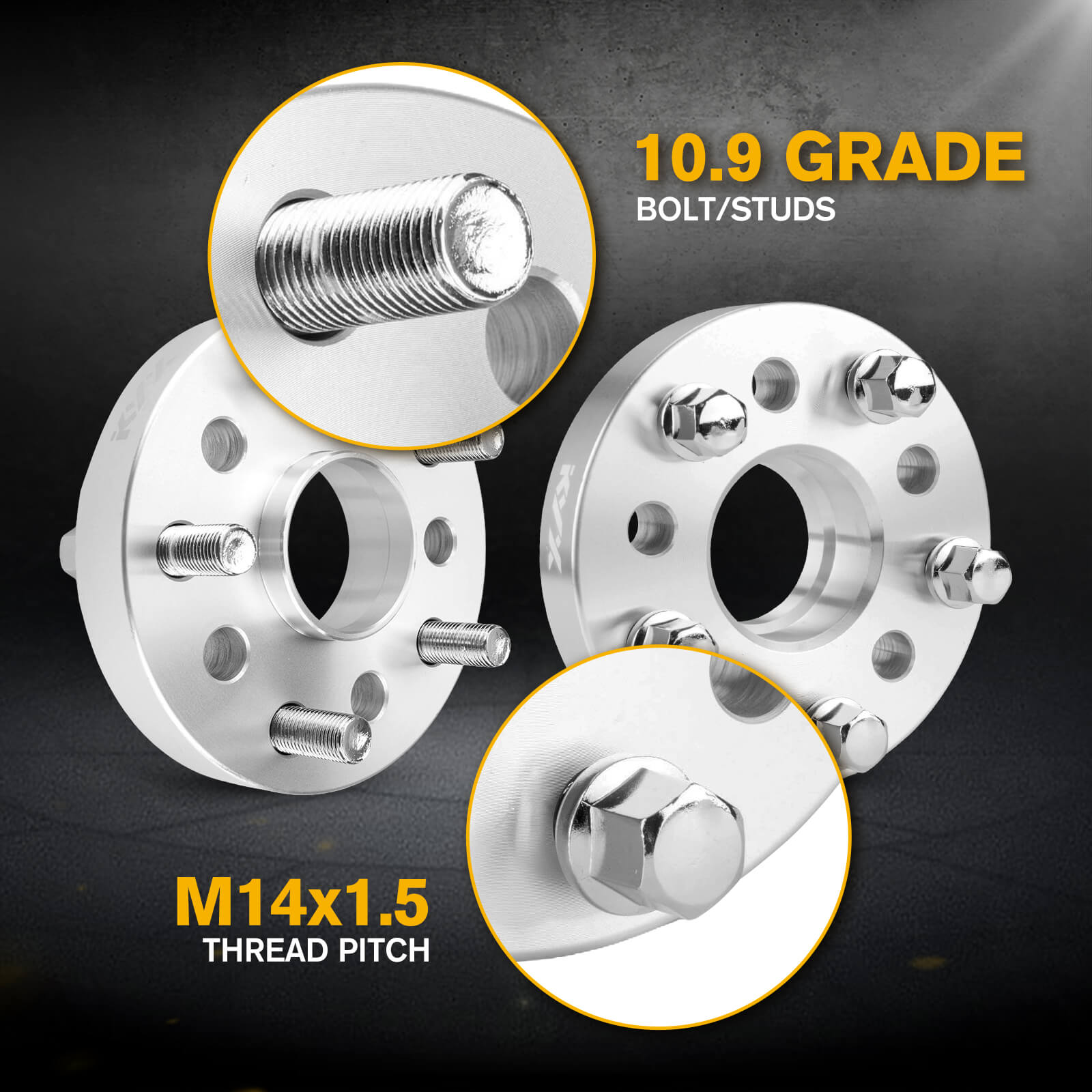 KYX® 25mm 5x100mm to 5x112mm Wheel Adapters Hub Centric 57.1mm M14x1.5 4PCS for 2020 Audi TT RS Quattro 7