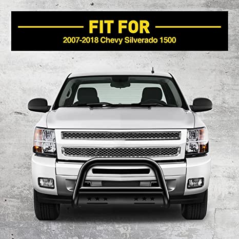 Suncent® 2007-2018 Chevrolet Silverado 1500 Crew Cab Bull Bar With Skid Plate 6