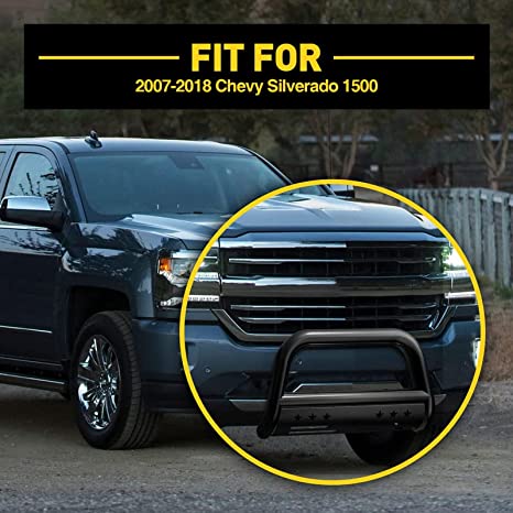 Suncent® 2007-2018 Chevrolet Silverado 1500 Crew Cab Bull Bar With Skid Plate 5