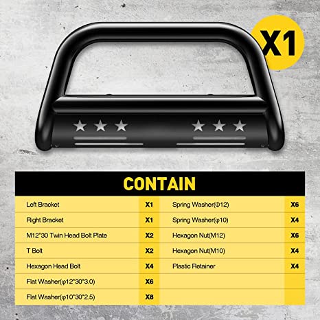 Suncent® 2007-2018 Chevrolet Silverado 1500 Crew Cab Bull Bar With Skid Plate 4