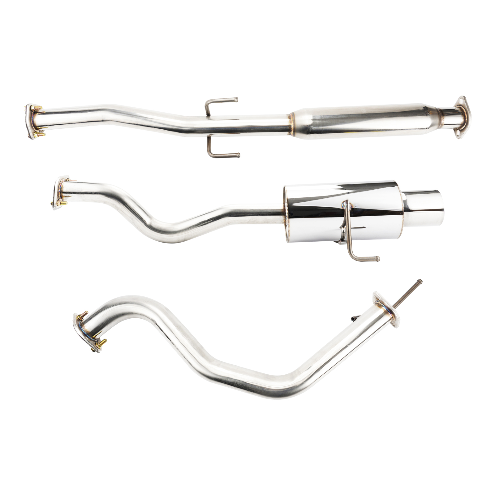 Suncent® Cat-Back Exhaust System for 1994-2001 Integra Sedan GS/RS/LS with Muffler & 4" Rolled Tip 2