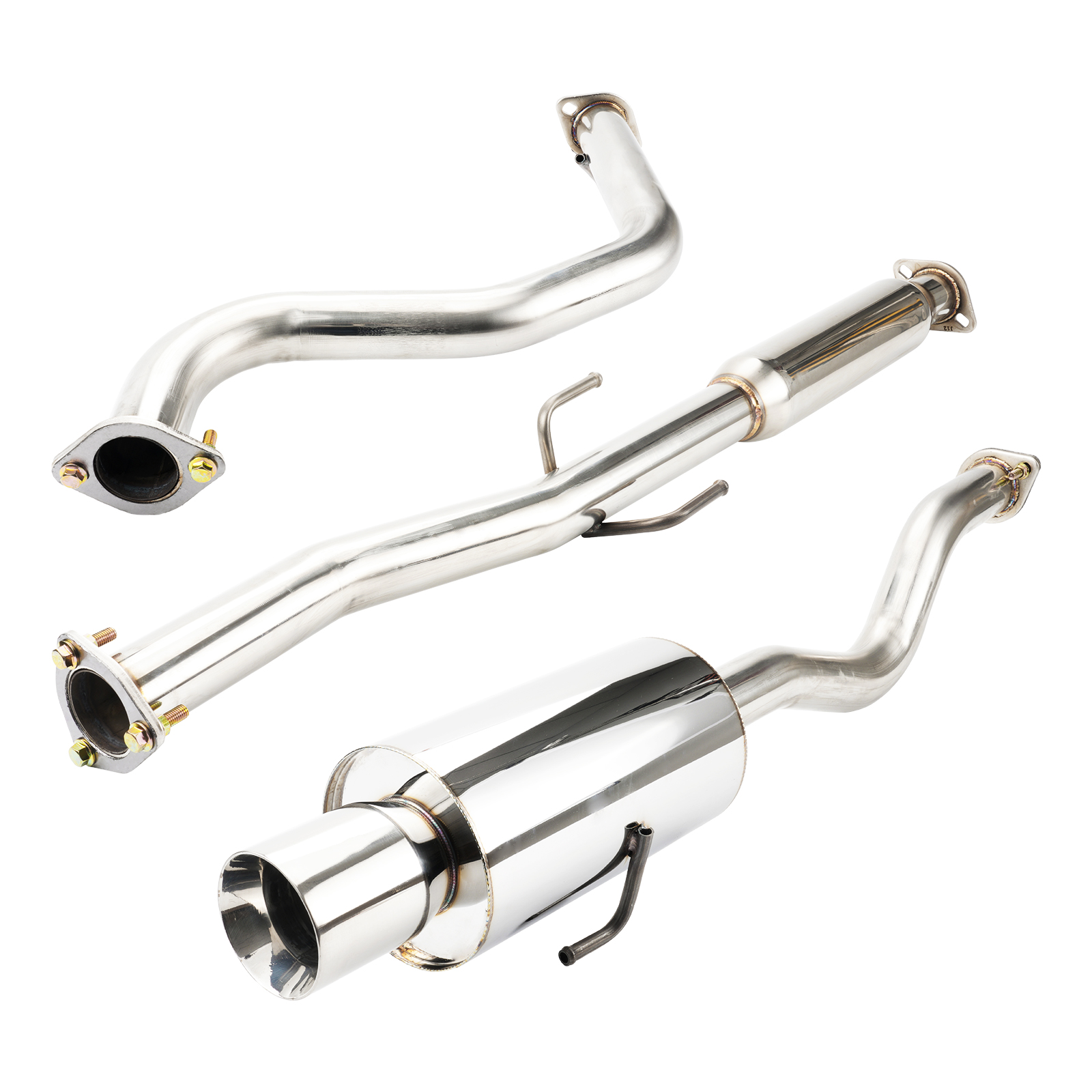 Suncent® Cat-Back Exhaust System for 1994-2001 Integra Sedan GS/RS/LS with Muffler & 4" Rolled Tip 0