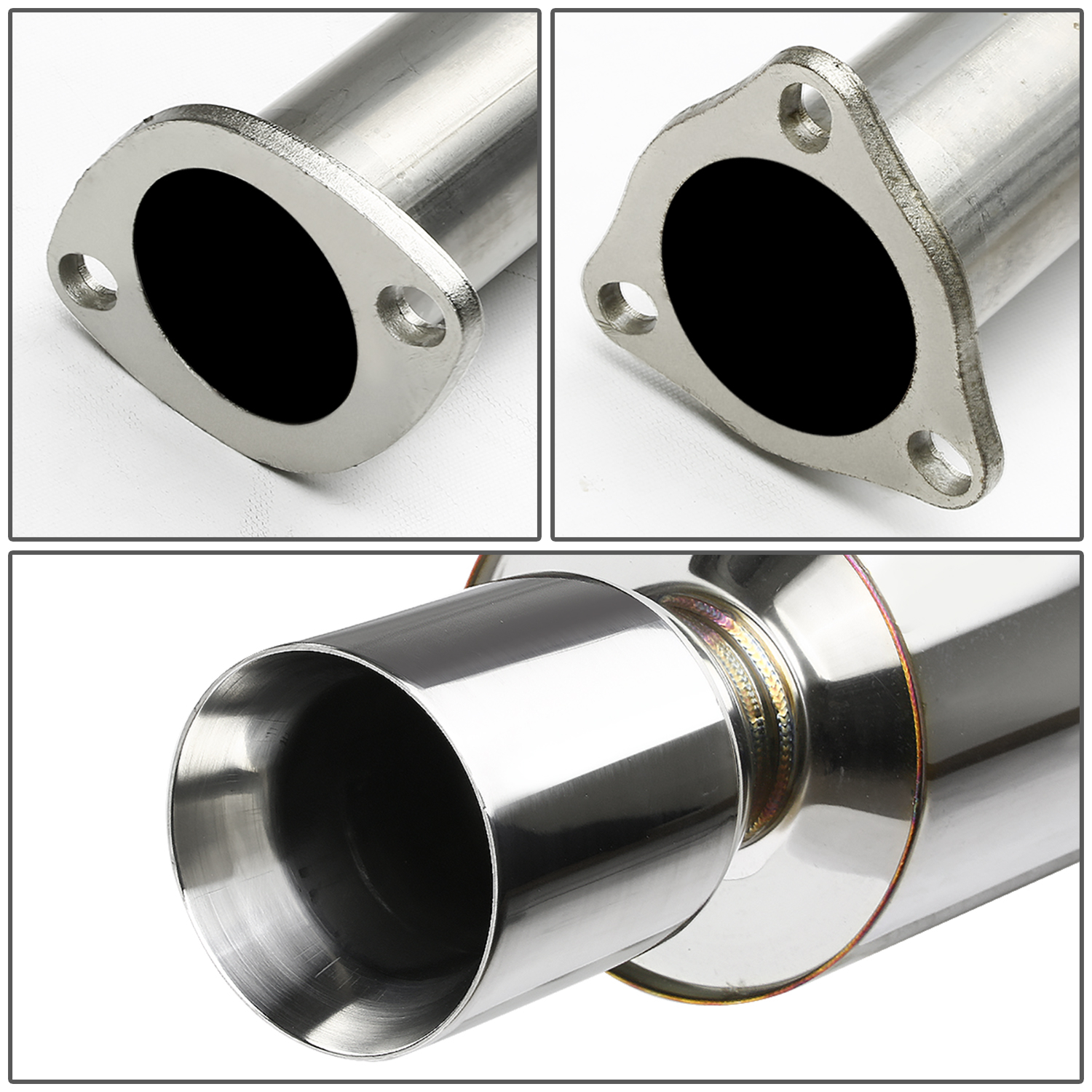 Suncent® Cat-Back Exhaust System for 1994-2001 Integra Sedan GS/RS/LS with Muffler & 4" Rolled Tip 1