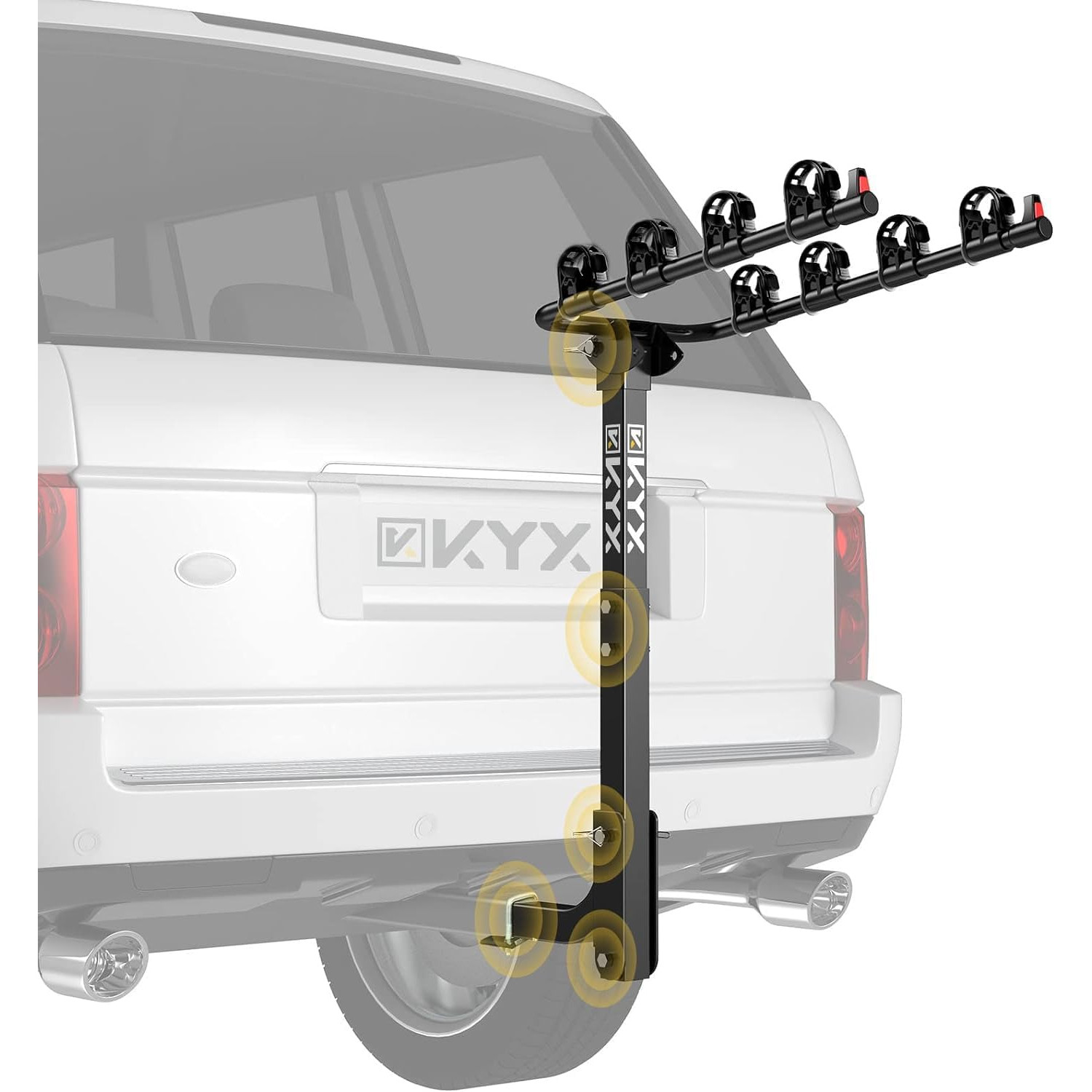 Suncent® 4 Bikes Fits 2" Receivers Hitch Mount Bike Racks Black 6