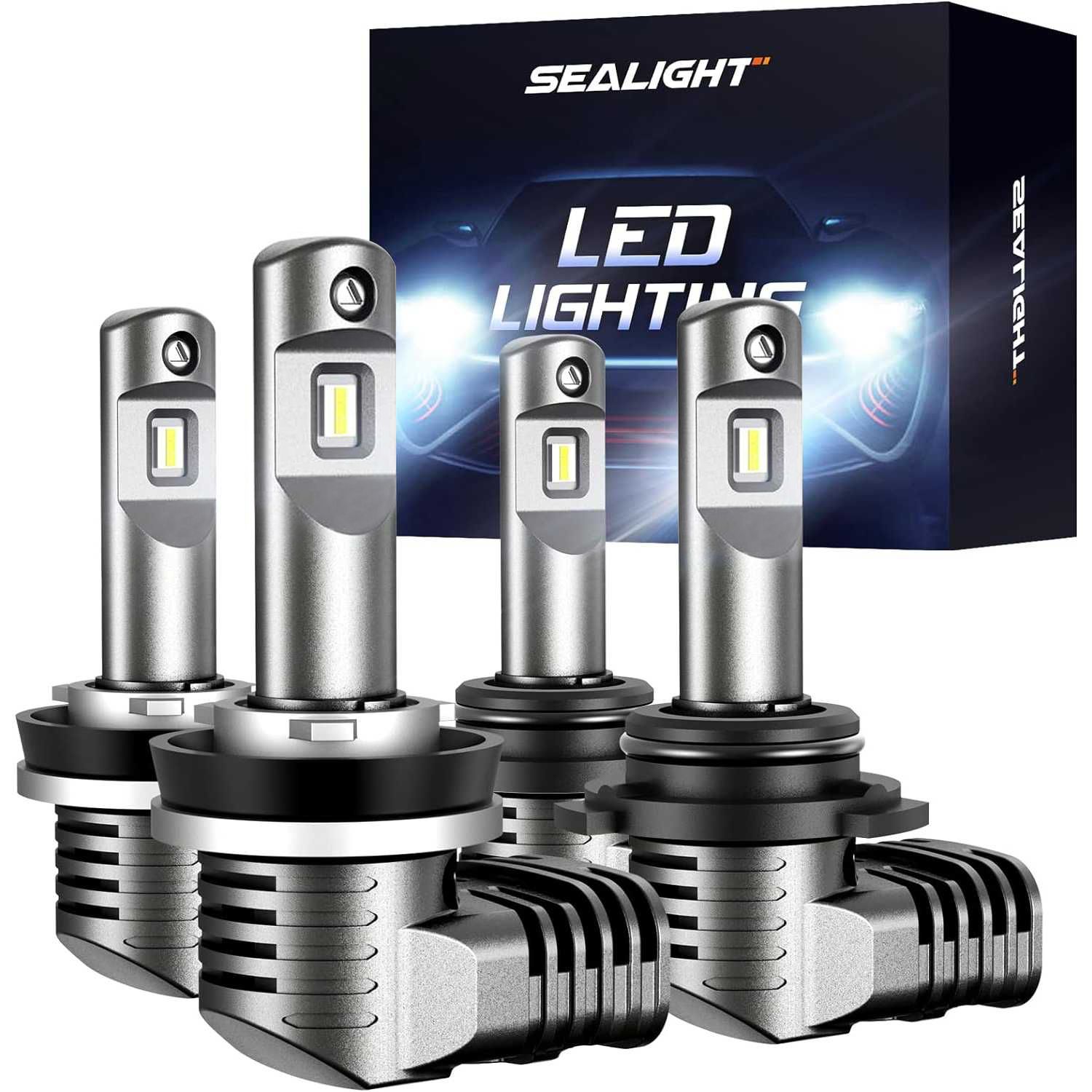 SEALIGHT® 1998 GMC Yukon - S2 9005/HB3 H11/H9/H8 120W 6500K White IP68 LED Headlight Bulbs 2 Pairs