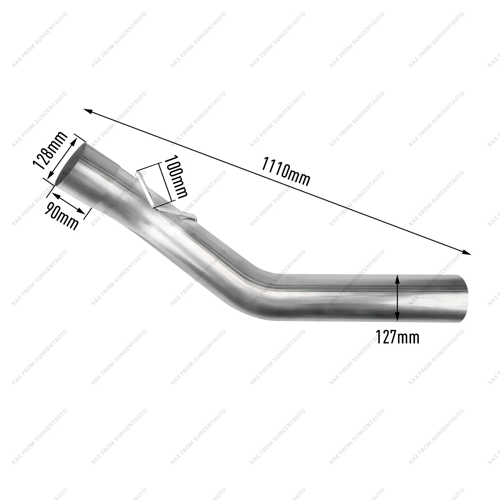 2011-2014 & 2017-2022 6.7L Powerstroke 5" Downpipe-Back Exhaust DPF Delete and Normal Black EGR Delete Kit for Ford F250/F350 15