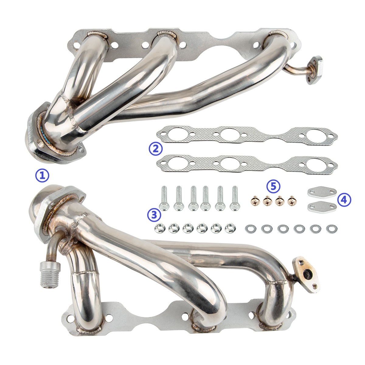Exhaust Header for 1996, 1997, 1998, 1999, 2000, 2001 Chevrolet GMC Blazer S10 Jimmy Sonoma Vortec 4300 LU3 V6
