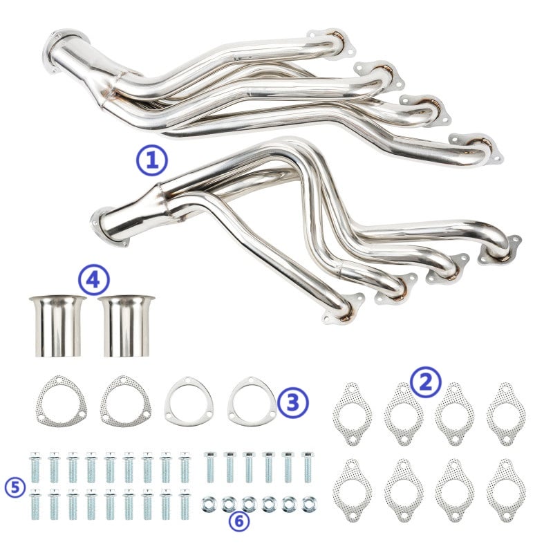 Long Tube Header for 1965, 1966, 1967, 1968, 1969, 1970, 1971, 1972 Chevrolet Camaro Impala Nova Big Block V8