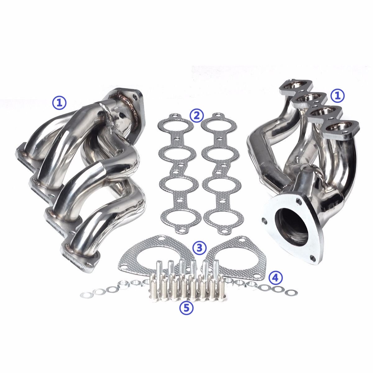 Exhaust Header for 1999 , 2000 , 2001 , 2002 , 2003 , 2004 , 2005 , 2006 Silverado Sierra Suburban Yukon XL 1500 Vortex 4800 5300