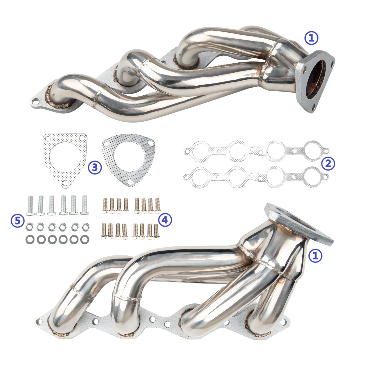 Exhaust Header for 1999, 2000, 2001, 2002, 2003, 2004, 2005, 2006 Chevrolet GMC Avalanche Silverado Suburban 1500 Vortec 4800 5300 5700 V8