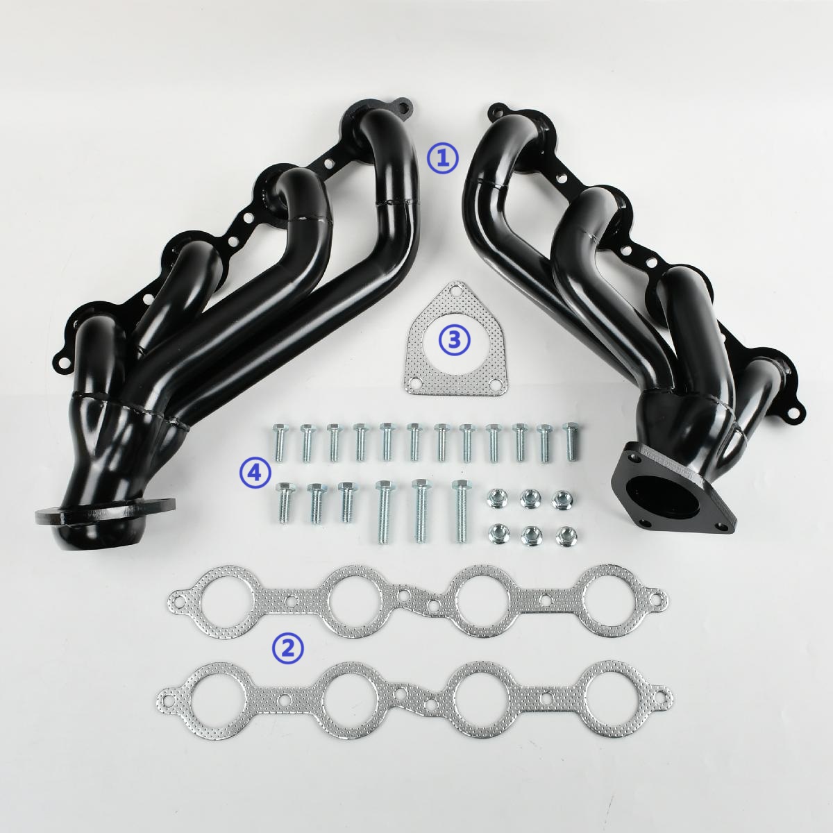 1-5/8 inch Exhaust Shorty Header for 2000-2016 Silverado Sierra 1500 2500 3500 HD Vortec 4800 5300 6000 V8