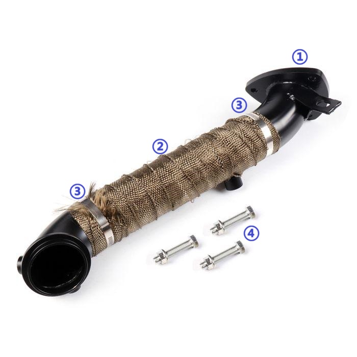 3.0 inch Downpipe Testpipe Exhaust for 2015.5-2016 Chevrolet GMC Express Savana Sierra Silverado 2500 3500 HD 6.6L Duramax LML LGH Diesel