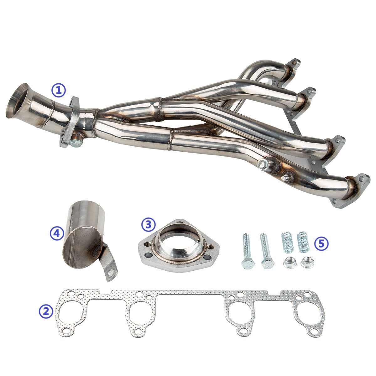 xhaust Manifold Header for 1985-1998 Volkswagen Golf Jetta EA827 EA113 8V L4