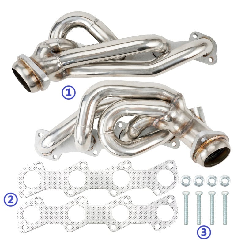 Exhaust Header for 1997, 1998, 1999, 2000, 2001, 2002, 2003, 2004 Ford Expedition F-150 F-250 Modular 5.4L Triton V8