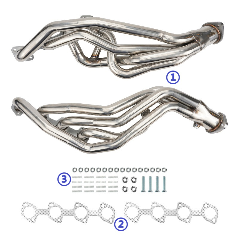 Long Tube Header for 1996, 1997, 1998, 1999, 2000, 2001, 2002, 2003, 2004 Ford Mustang GT 4.6L V8 SOHC