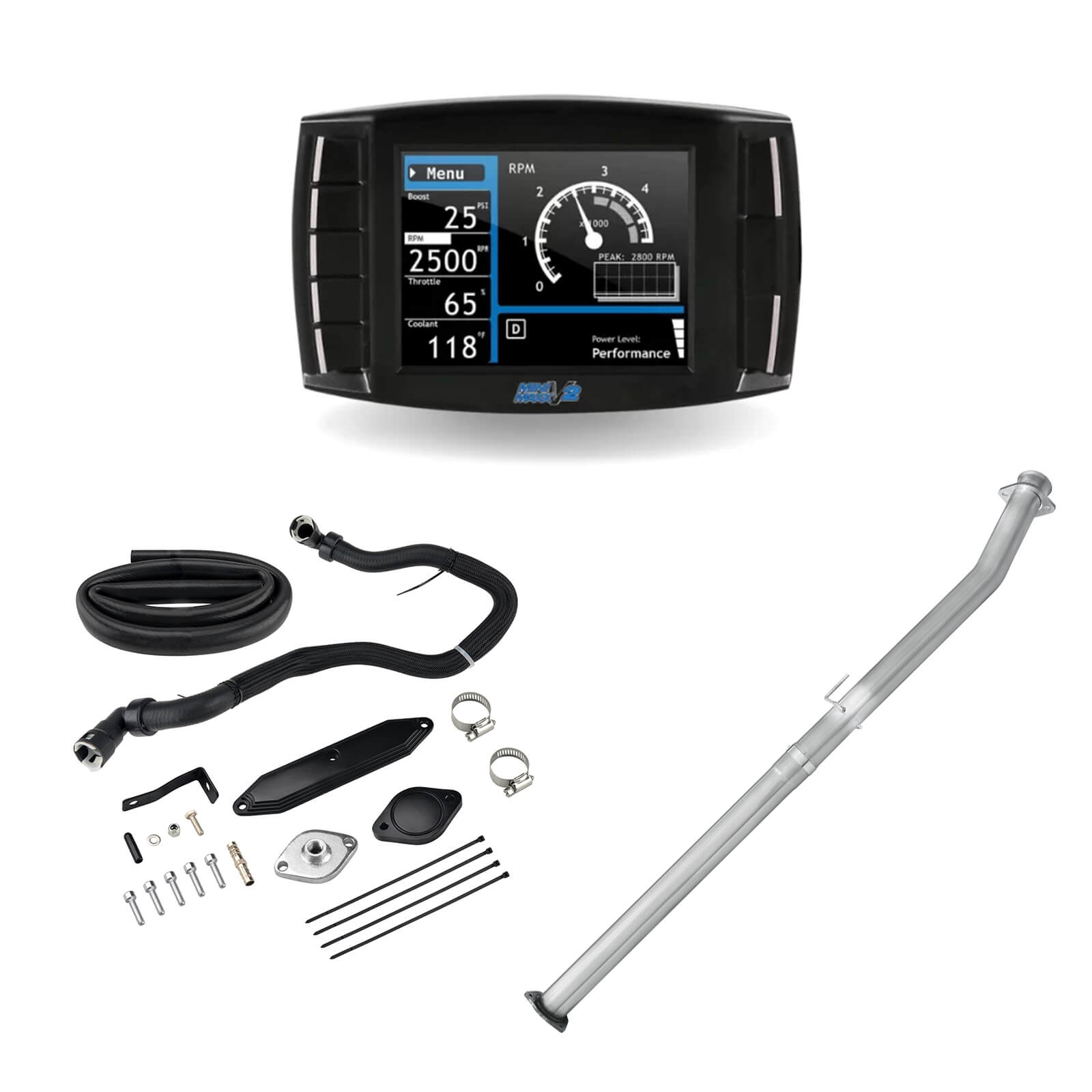 2015-2016 Ford 6.7L Powerstroke Delete Kit 4 Inch Straight Pipe/DEF/EGR Delete for Ford 0