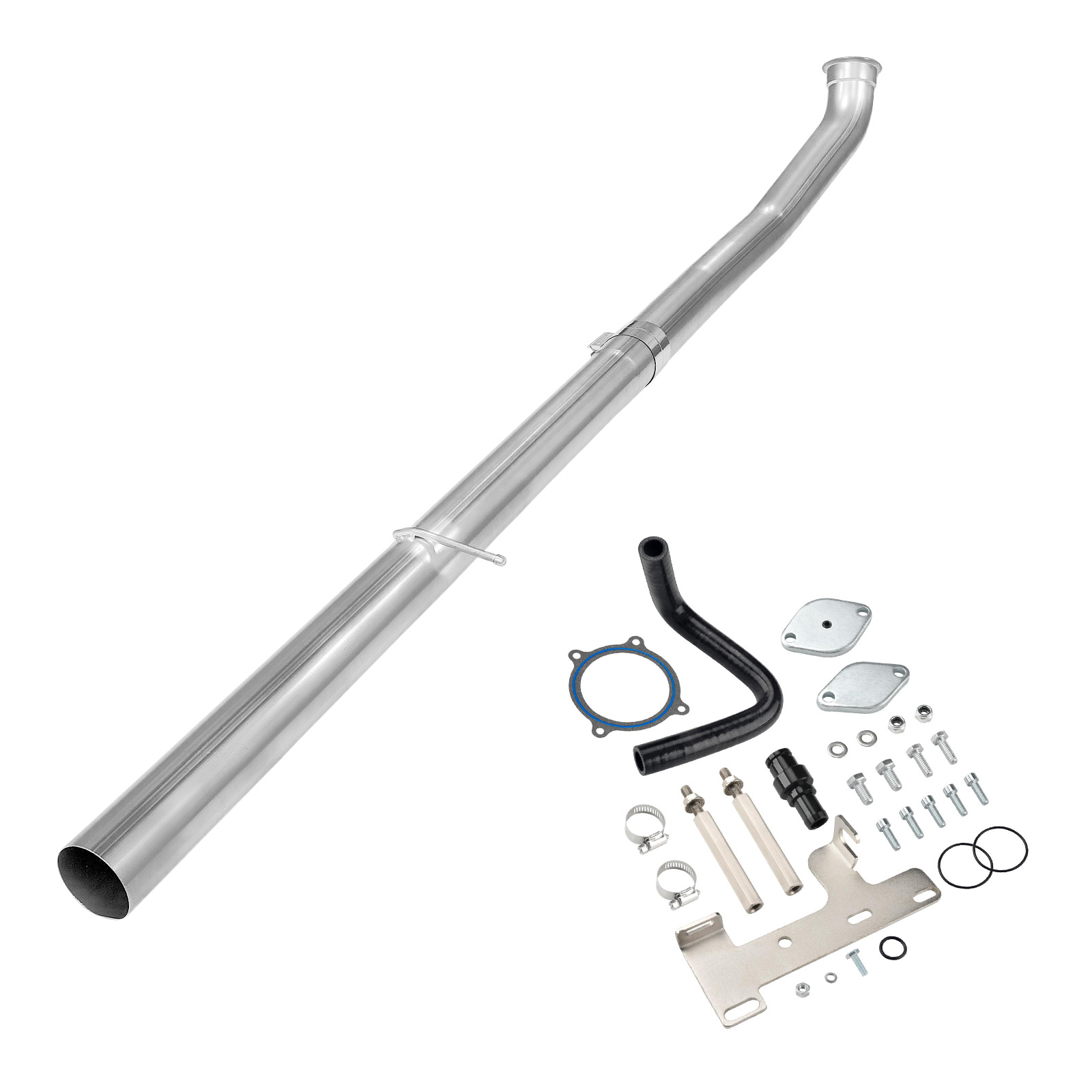 2010-2012 6.7L Cummins 4" Straight Pipe DPF Delete and EGR Delete Kit for Dodge/Ram 2500 3500 0