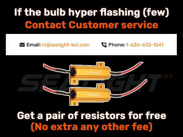 SEALIGHT 7440 7443 LED Bulbs - Super Bright 6000K White 3000LM Replacement For Backup Reverse & Turn Signal Lights (2-Pack)