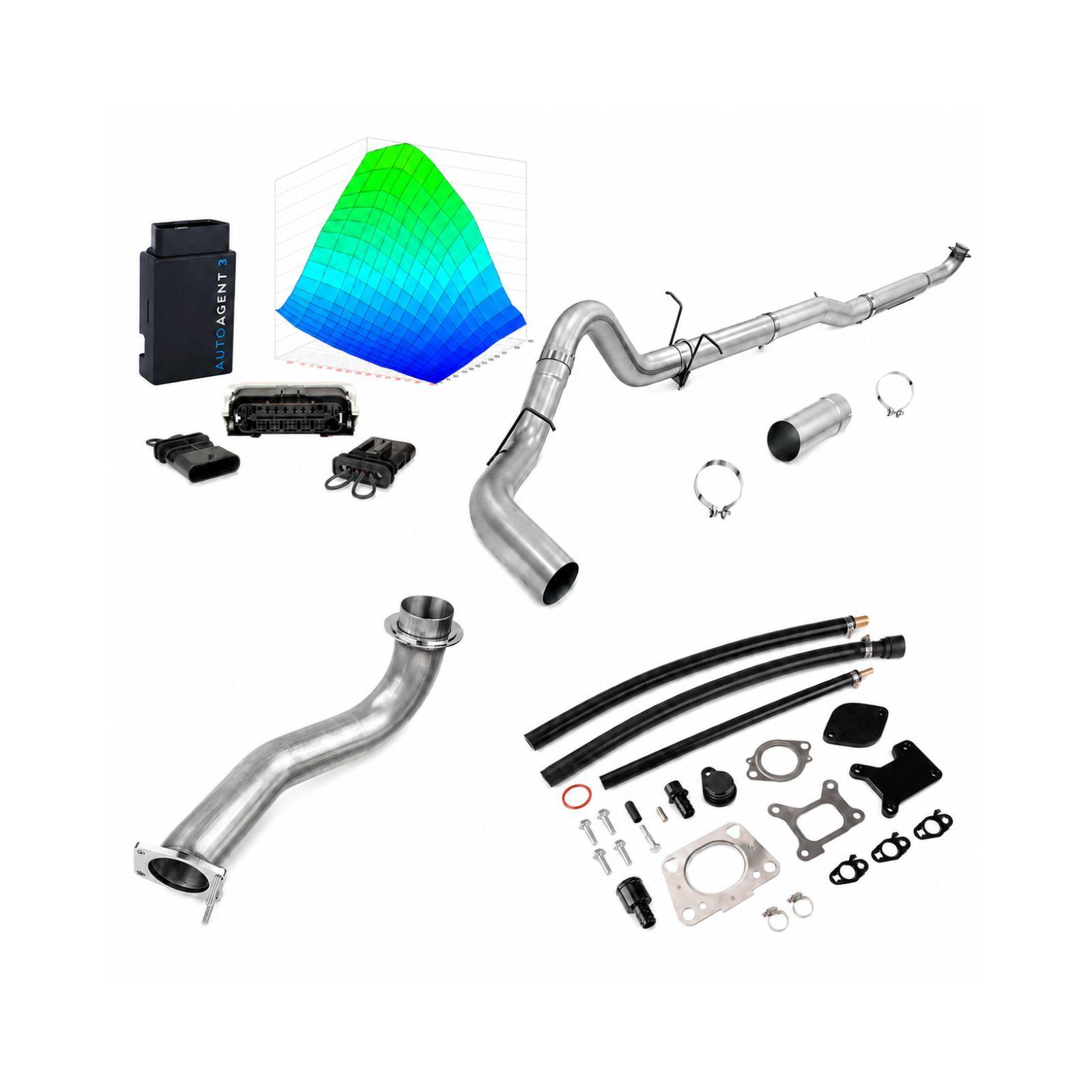 2020-2023 6.6L Duramax L5P 5" Downpipe-Back & Black EGR Delete & 3.5" Downpipe & EZ LYNK Kit(Lifetime Access No Trans Tune) 0