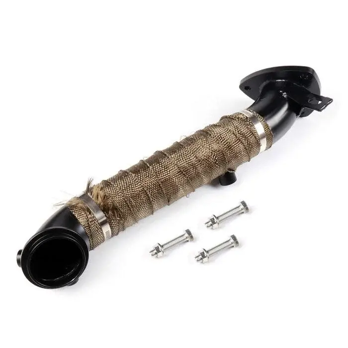 3.0" Downpipe Testpipe Exhaust For Chevy 2015.5-2016 GMC 6.6L V8 Duramax Diesel LML Black | Suncent® 0