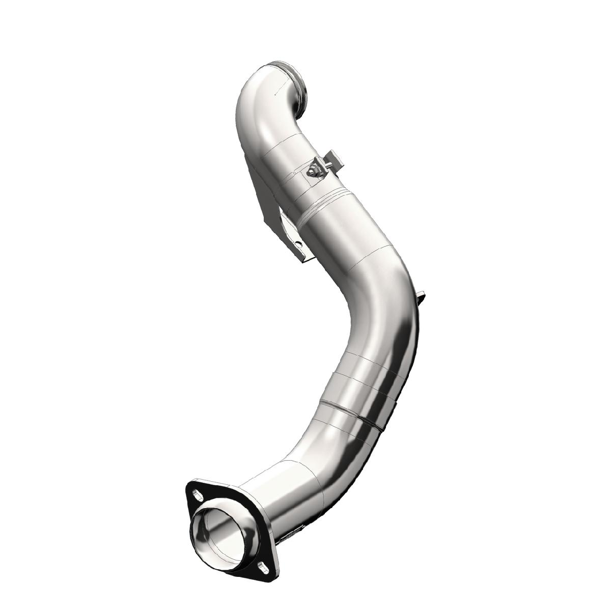 6.7L Powerstroke 4" Turbo Exhaust Downpipe For 2015-2019 Ford F-250 F-350 F-450 F-550 Super Duty | Vigor Diesel 1