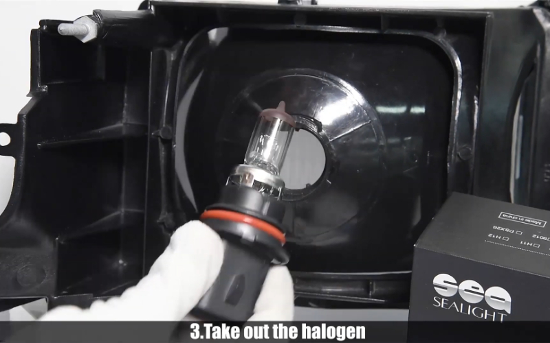 take out the 9004 halogen bulb