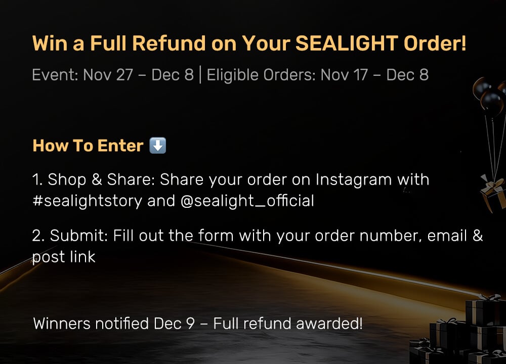 sealight black friday event win daily free giveaway