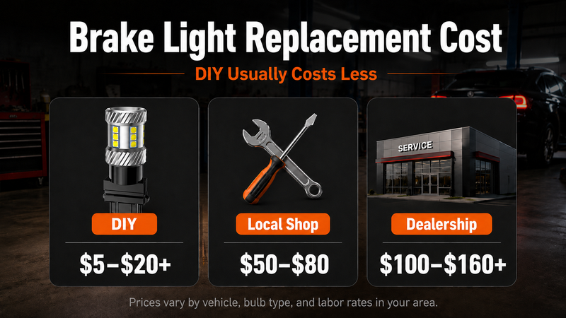 brake light bulb replacement cost