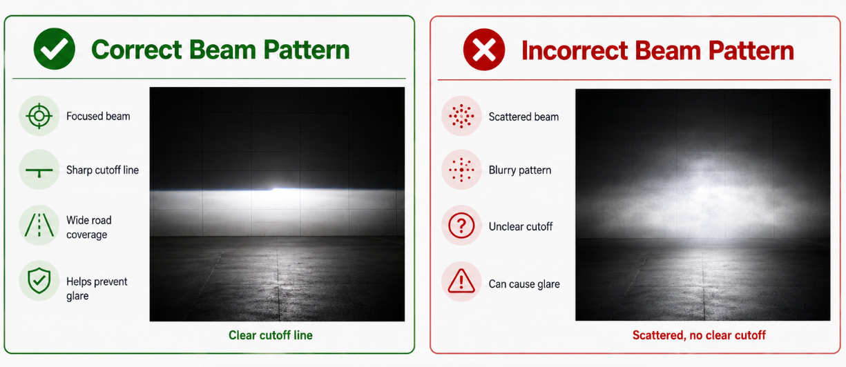 led bulb beam pattern comparision