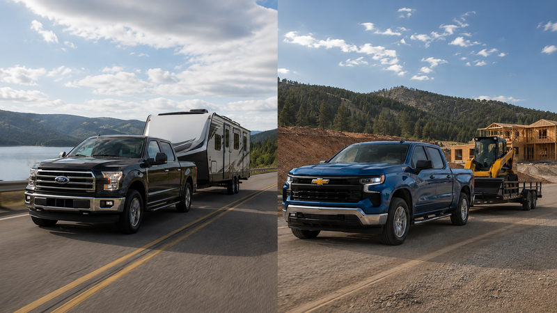 chevy silverado vs ford f-150 towing