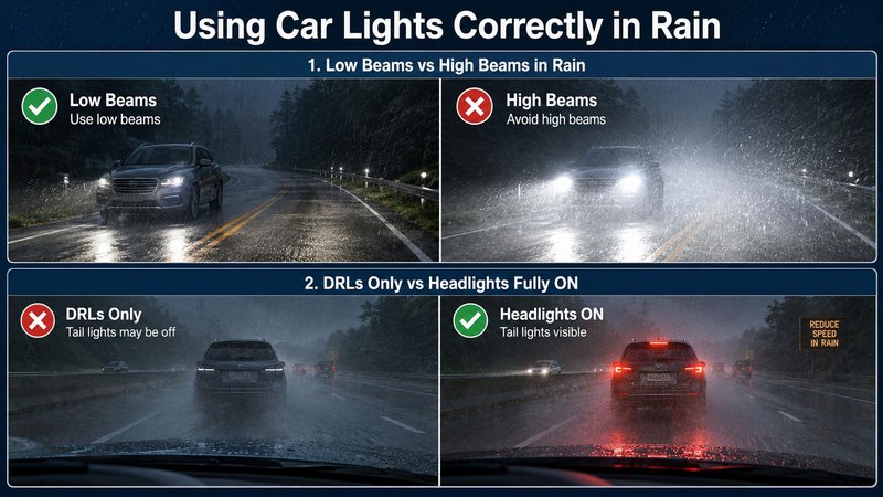 headlights for driving in the rain