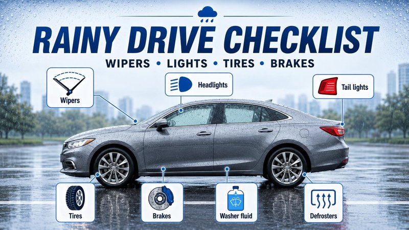 safety checklist before driving in the rain